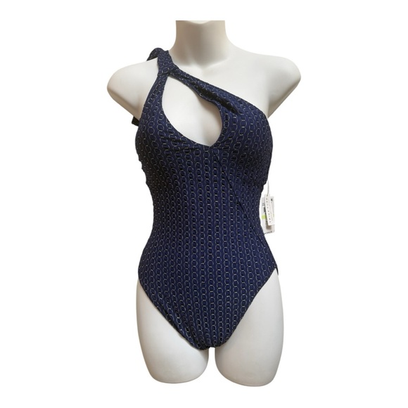 Trina Turk Other - Elegant Navy One-Shoulder Trina Turk Swimsuit Small NWT